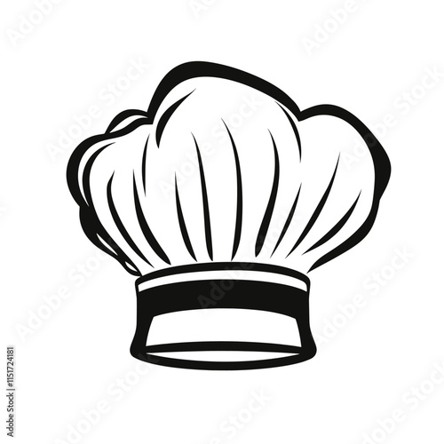 Stylish Chef's Hat Icon for Restaurant or Culinary Branding