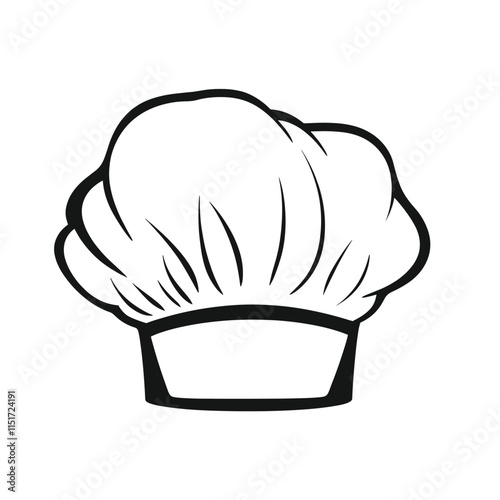 Stylish Chef's Hat Icon for Restaurant or Culinary Branding