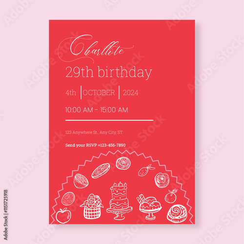 Editable Charcuterie Invitation Template Whimsical Minimalist Style for Any Celebration