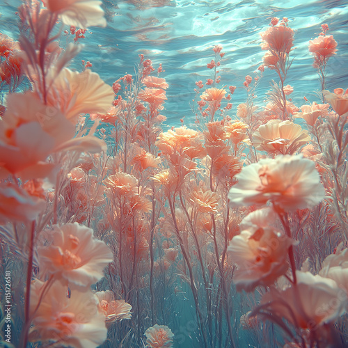 flowers in the sea photo