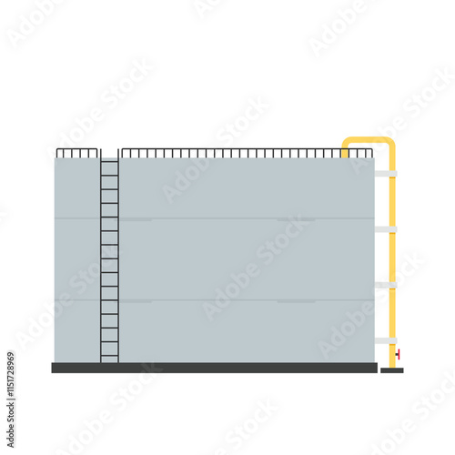 Oil storage tank. Oil single icon in cartoon vector. Storage tank isolated vector on white background.