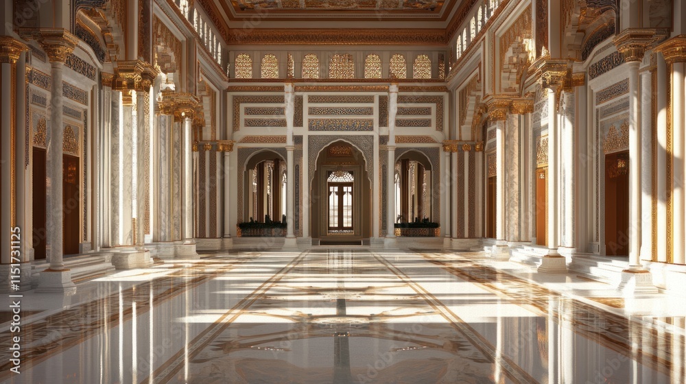 Obraz premium Grand Palace Hall: Opulent Architecture and Interior Design