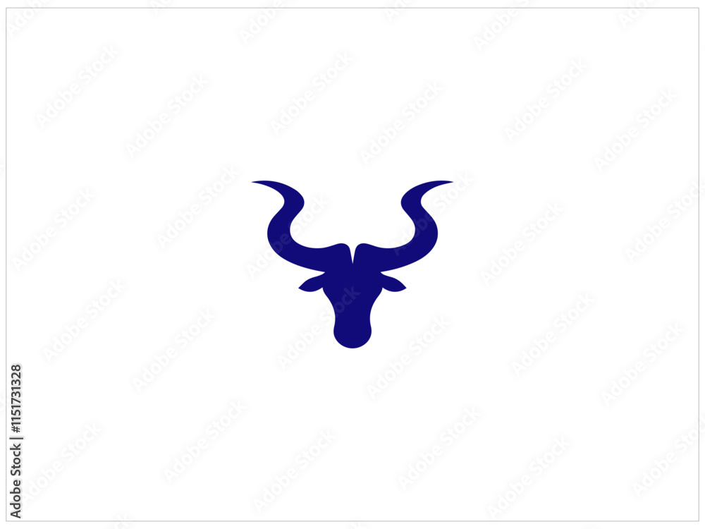 Obraz premium Long horn vector design , illustration , isolate template , which contain a identity .