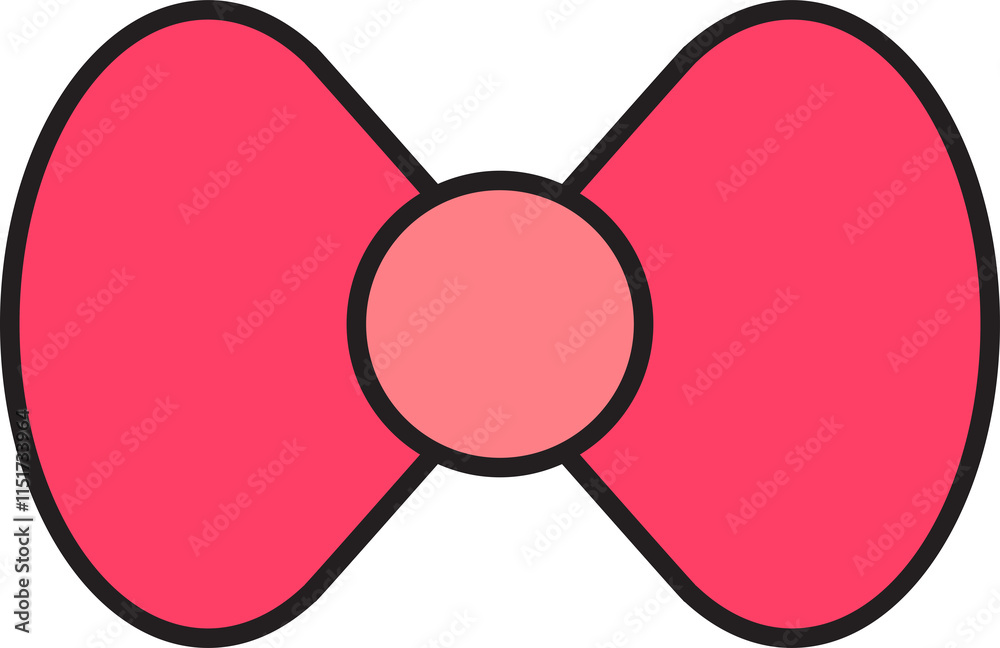 Pink Decorative Bowtie Illustration
