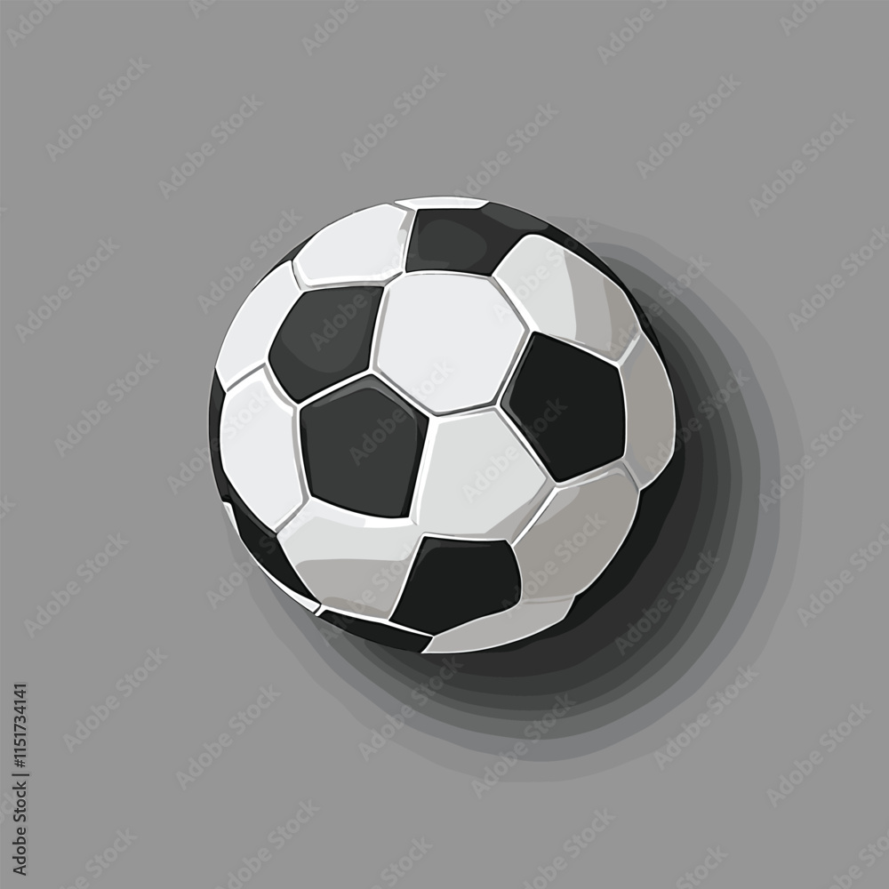 Fototapeta premium Stylish black and white soccer ball graphic design