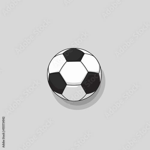 Stylish black and white soccer ball graphic design