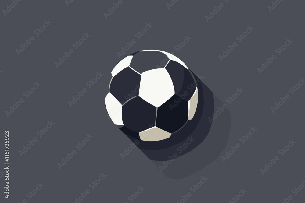 Obraz premium Stylish black and white soccer ball graphic design
