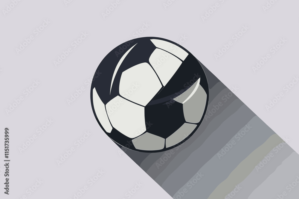 Obraz premium Stylish black and white soccer ball graphic design