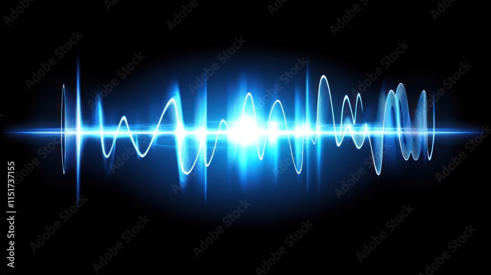 Abstract Blue Sound Wave Energy Abstract Blue Sound Wave Energy