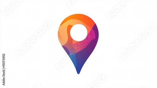Detailed Map Pointer Marker Icon for Navigation and Location Accuracy