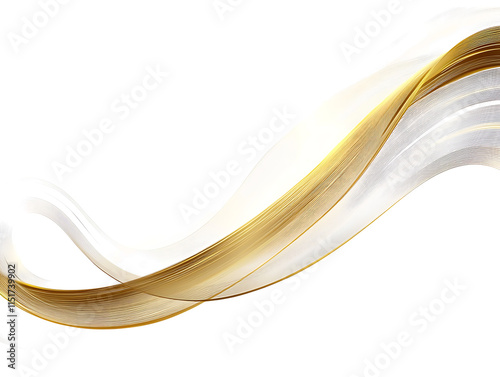 Abstract shiny color Gold wave design element