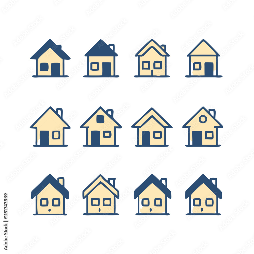 house icons set house icons set
