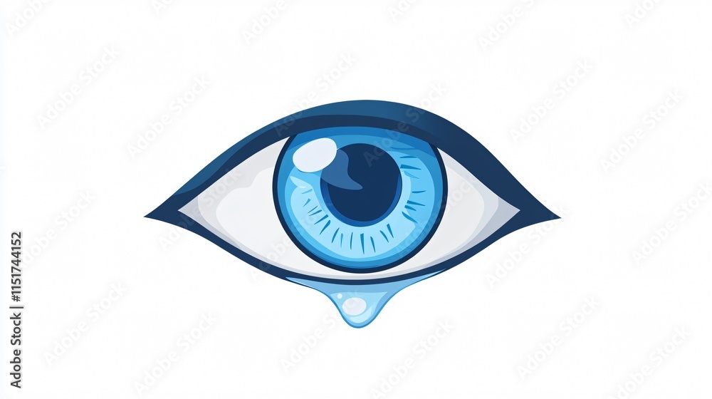 Professional Eye Drops Vector Illustration for Medical Use Professional Eye Drops Vector Illustration for Medical Use