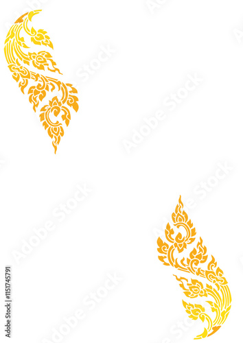 Thai culture Vector for Frame or decorate artwork vector
