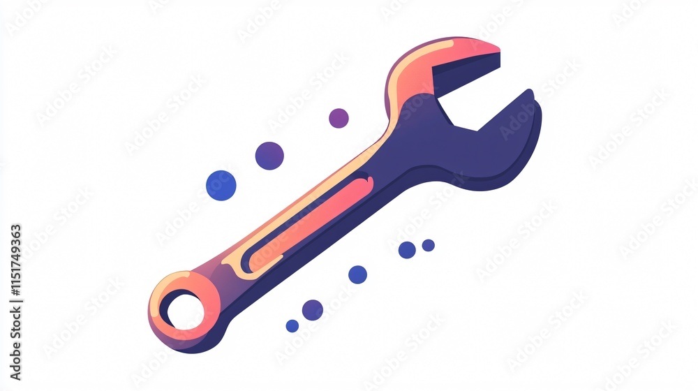 Wrench Icon Vector Isolated 2D Flat Design for Professional Use Wrench Icon Vector Isolated 2D Flat Design for Professional Use