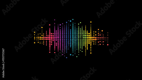 Colorful Sound Waves Representation With Modern Design and Clean Background photo