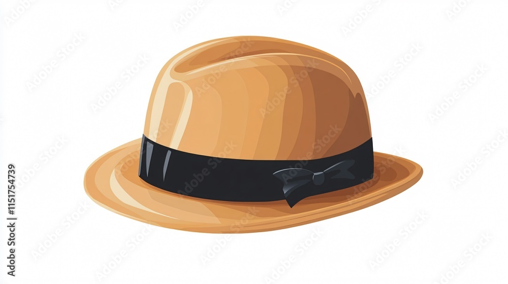Classic Bowler Hat Vector Illustration for Professional Use Classic Bowler Hat Vector Illustration for Professional Use
