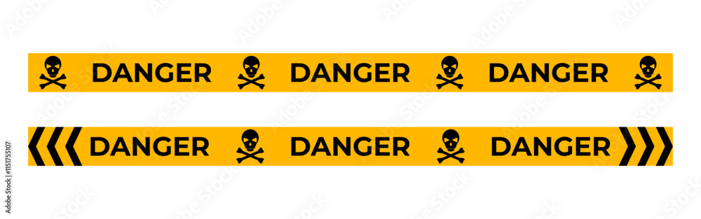 Vector illustration of Danger police tape isolated on transparent background Vector illustration of Danger police tape isolated on transparent background