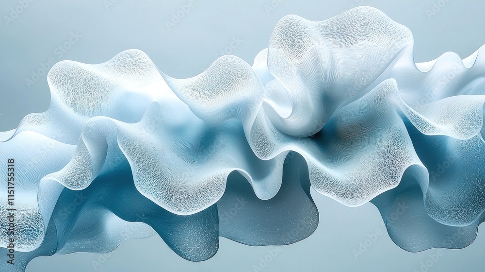 Fototapeta premium Abstract Blue Swirling Fabric Texture