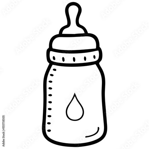 Baby Milk Bottle icon Vector Design.