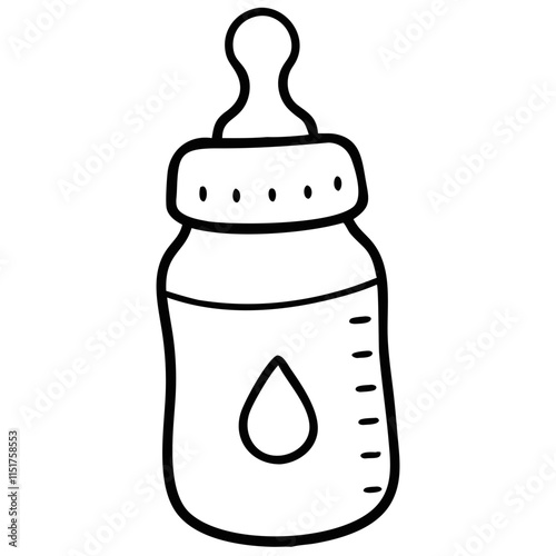 Baby Milk Bottle icon Vector Design.