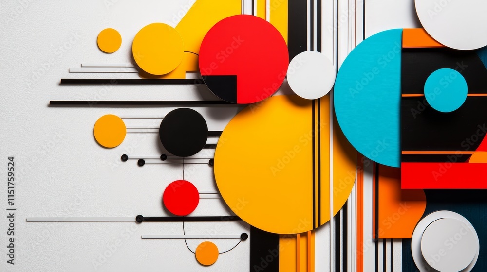 Bold Geometric Technology Design with Stylized Circuits in Bright Colors Bold Geometric Technology Design with Stylized Circuits in Bright Colors