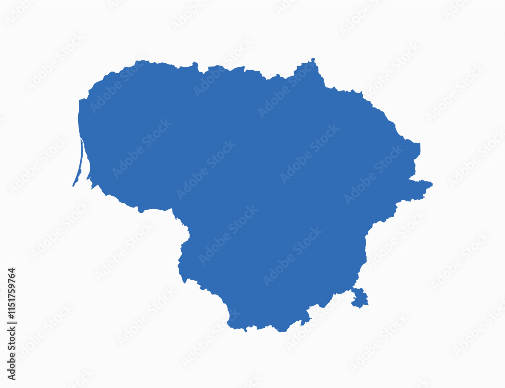 Fototapeta premium Lithuania Map vector icon. Minimalistic Colorful Map of Lithuania.