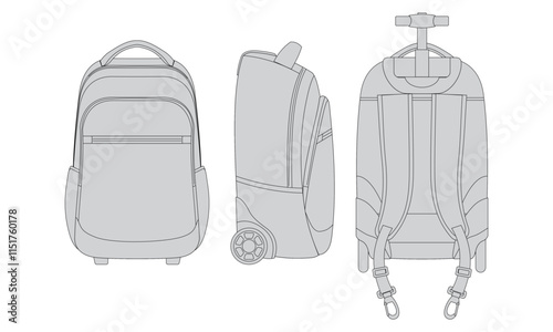 Backpack with Troller Vector Design