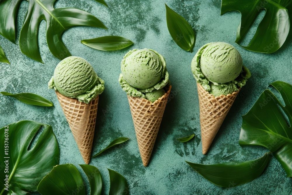 Creating indonesian pandan ice cream in banana leaf cones indonesia dessert kitchen culinary adventure Creating indonesian pandan ice cream in banana leaf cones indonesia dessert kitchen culinary adventure