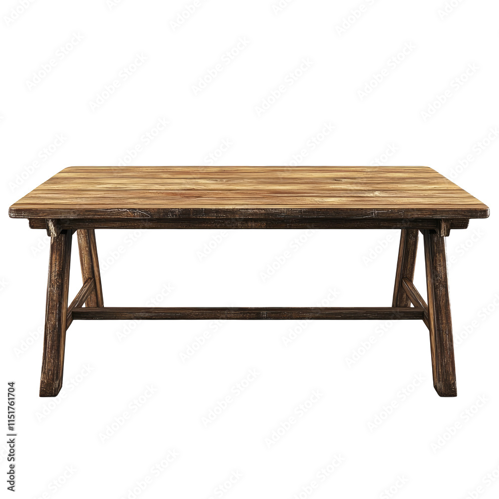 Wood table isolated on white or transparent background Wood table isolated on white or transparent background