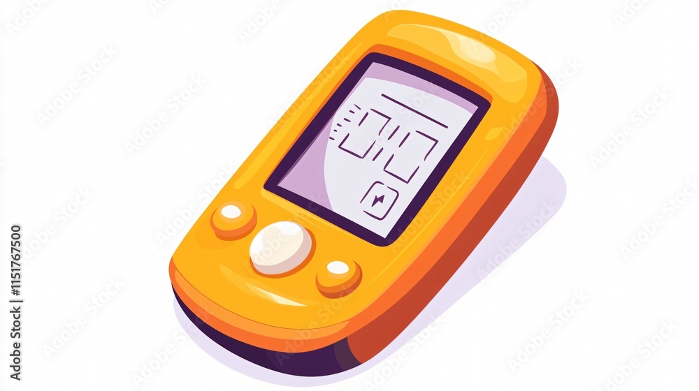 Professional Glucose Meter Vector Illustration for Medical Design Projects Professional Glucose Meter Vector Illustration for Medical Design Projects
