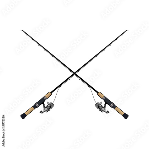 fishing reel rod fishing illustration logo vector image t shirt