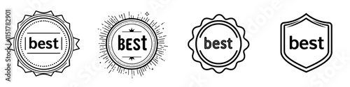 Tag Best line icon. Leading product, customer favorite, lucrative deal. Ideal for services, online shops, markets, and mobile apps. Advertising sign, promotion, e-commerce concept. Modern