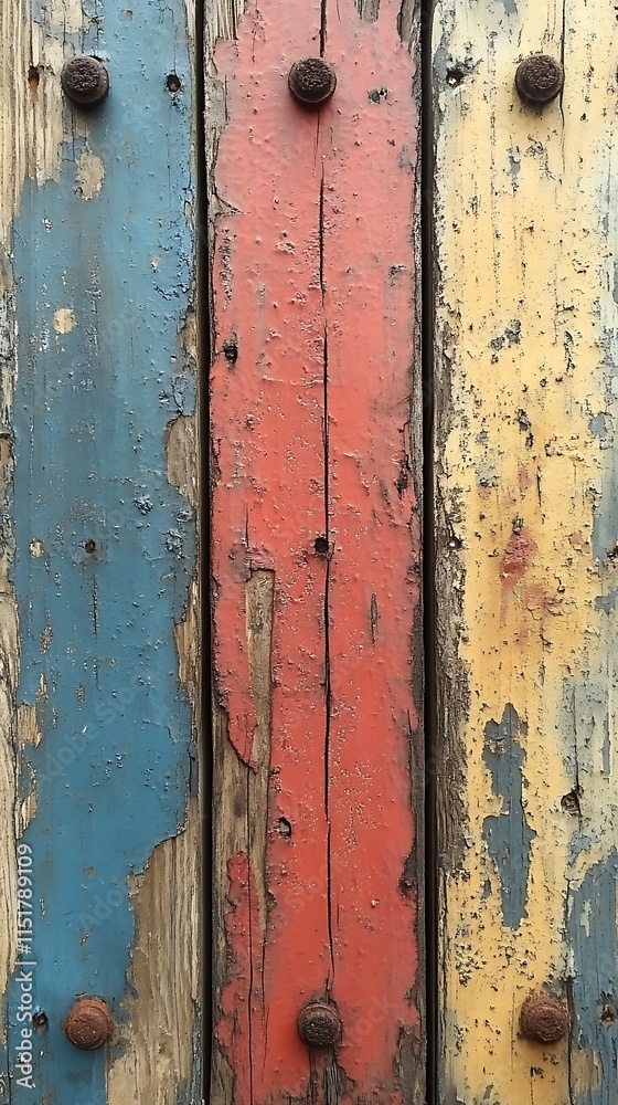 Artistic Colorful Distressed Wood Planks Background Artistic Colorful Distressed Wood Planks Background