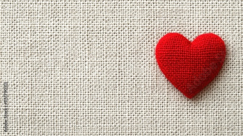 Celebrating love with a red heart textured background emotional symbolism cozy setting close-up viewpoint