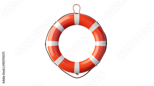 a red and white life preserver