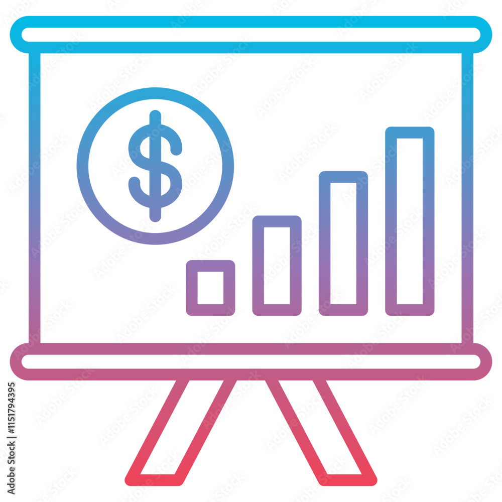 Business Presentation Icon Business Presentation Icon