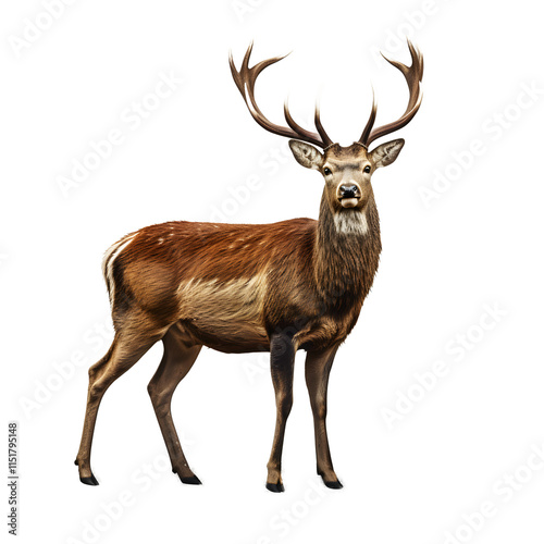 a deer with antlers standing