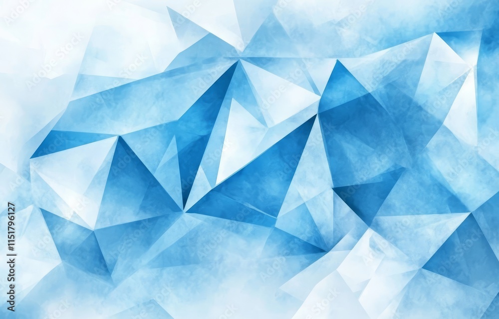 Abstract blue and white geometric polygonal background. Abstract blue and white geometric polygonal background.