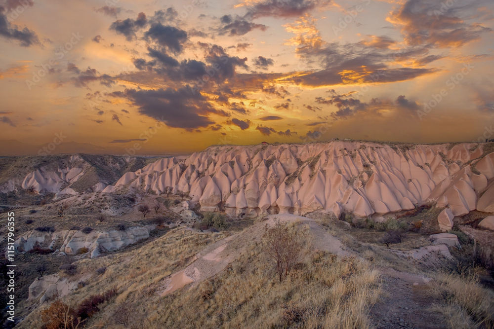 Fairy Chimneys are world-famous natural formations located in the Cappadocia region of Turkey. They were formed by wind and water erosion of volcanic tuff layers over thousands of years.