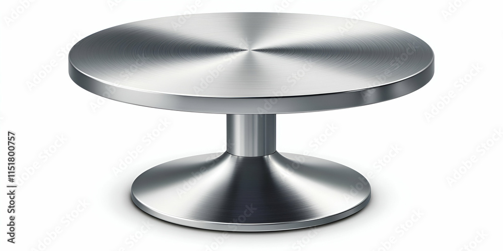 Sleek Metal Pedestal Table, Modern Design, Polished Finish, Elegant Form, Perfect for Any Space. Sleek Metal Pedestal Table, Modern Design, Polished Finish, Elegant Form, Perfect for Any Space.