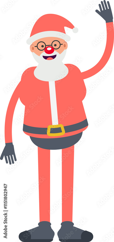 Santa Claus Character Raising Hand Illustration
Santa Claus Character Raising Hand Illustration