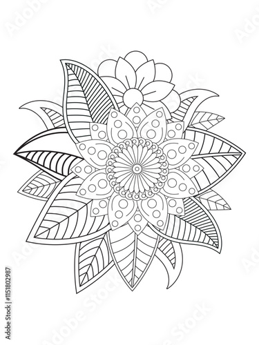 Flower coloring pages for adults
