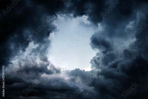 Obraz na płótnie Hole in the Storm Clouds w salonie