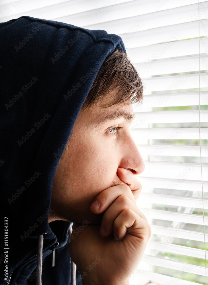 Sad Young Man closeup
