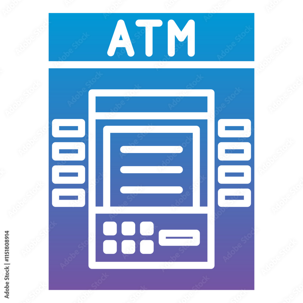 Atm Machine Icon Atm Machine Icon