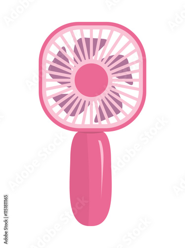 electric portable fan, hand fan, electric fan, mini fan illustration design vector