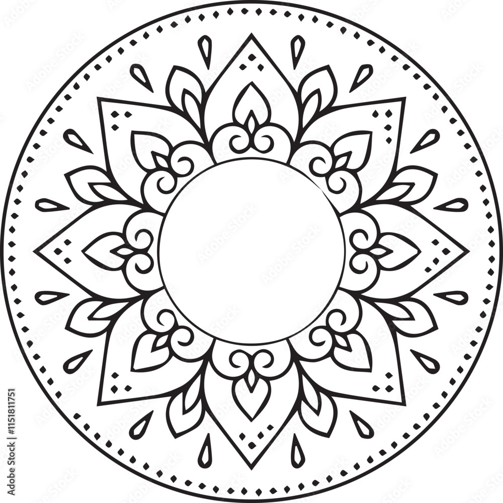 Beautiful flower art and mandala vector design Beautiful flower art and mandala vector design