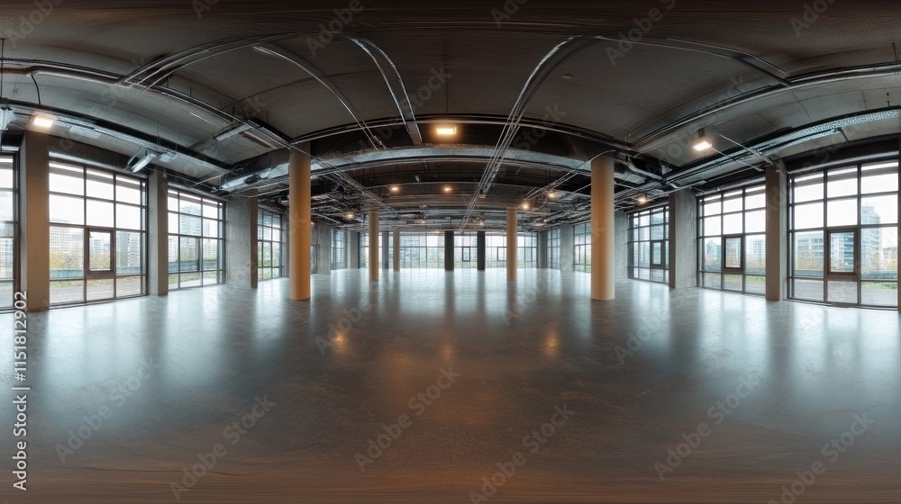 Spacious Industrial Loft Interior: A 360 Spacious Industrial Loft Interior: A 360