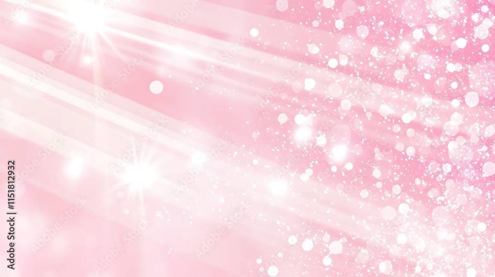 Soft Pink Light Rays and Sparkles Creating a Magical and Dreamy Atmosphere Soft Pink Light Rays and Sparkles Creating a Magical and Dreamy Atmosphere